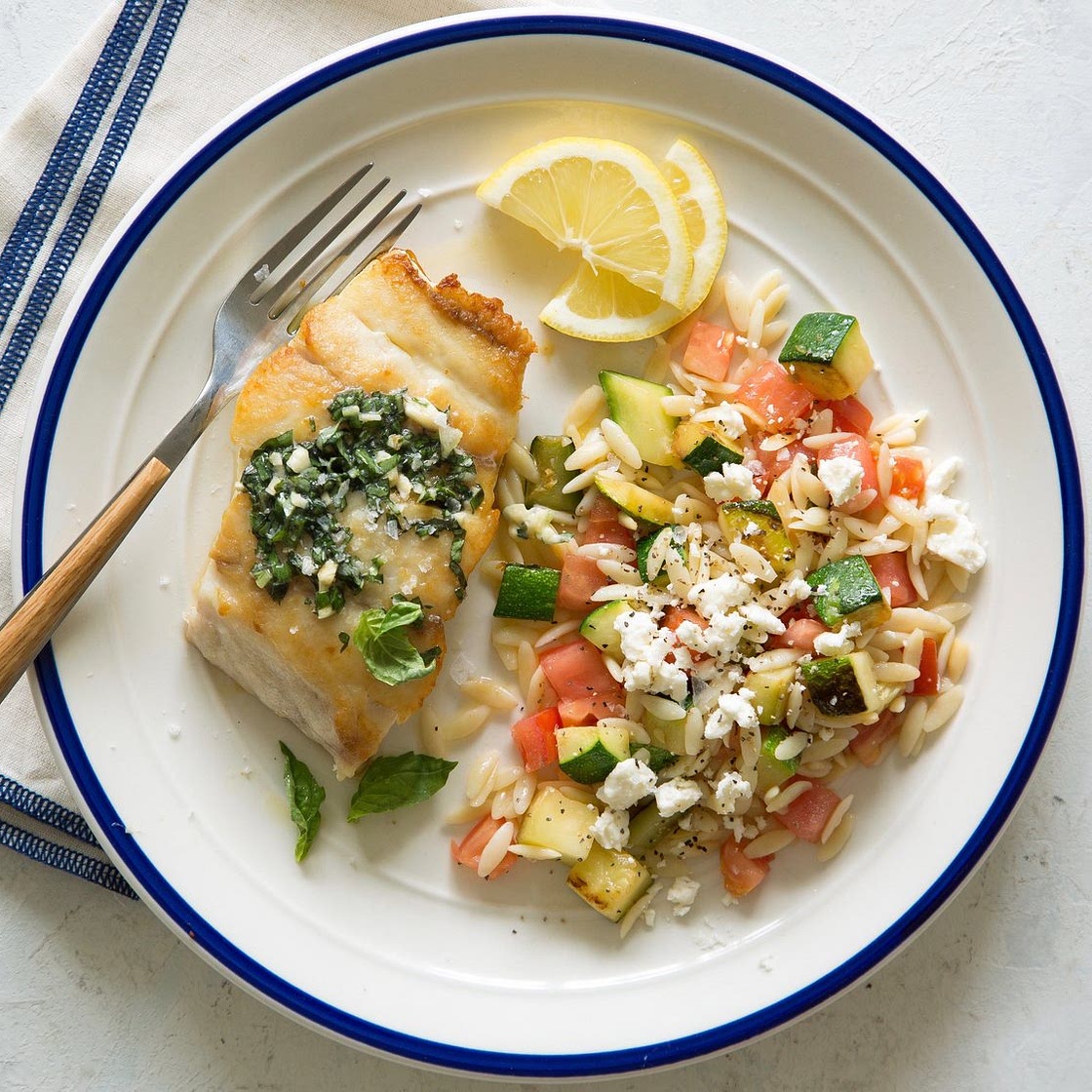 Baked Lemon-Basil Cod