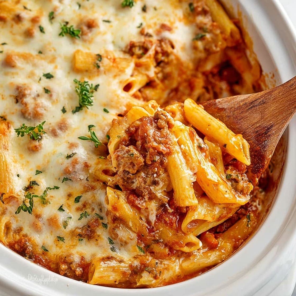 Crock Pot Baked Ziti