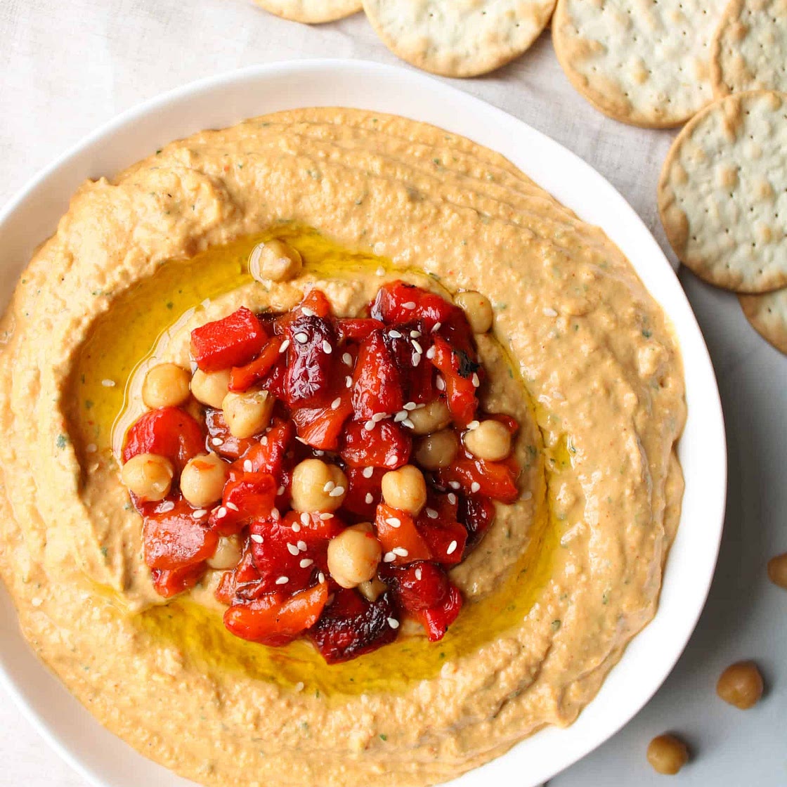Roasted Red Pepper Hummus