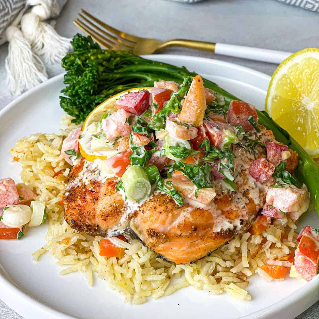 Salmon and Tahini Salsa Recipe