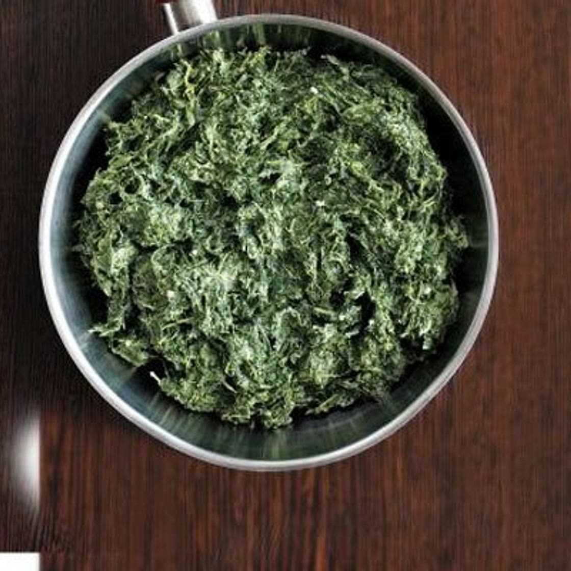 Lighter creamed spinach