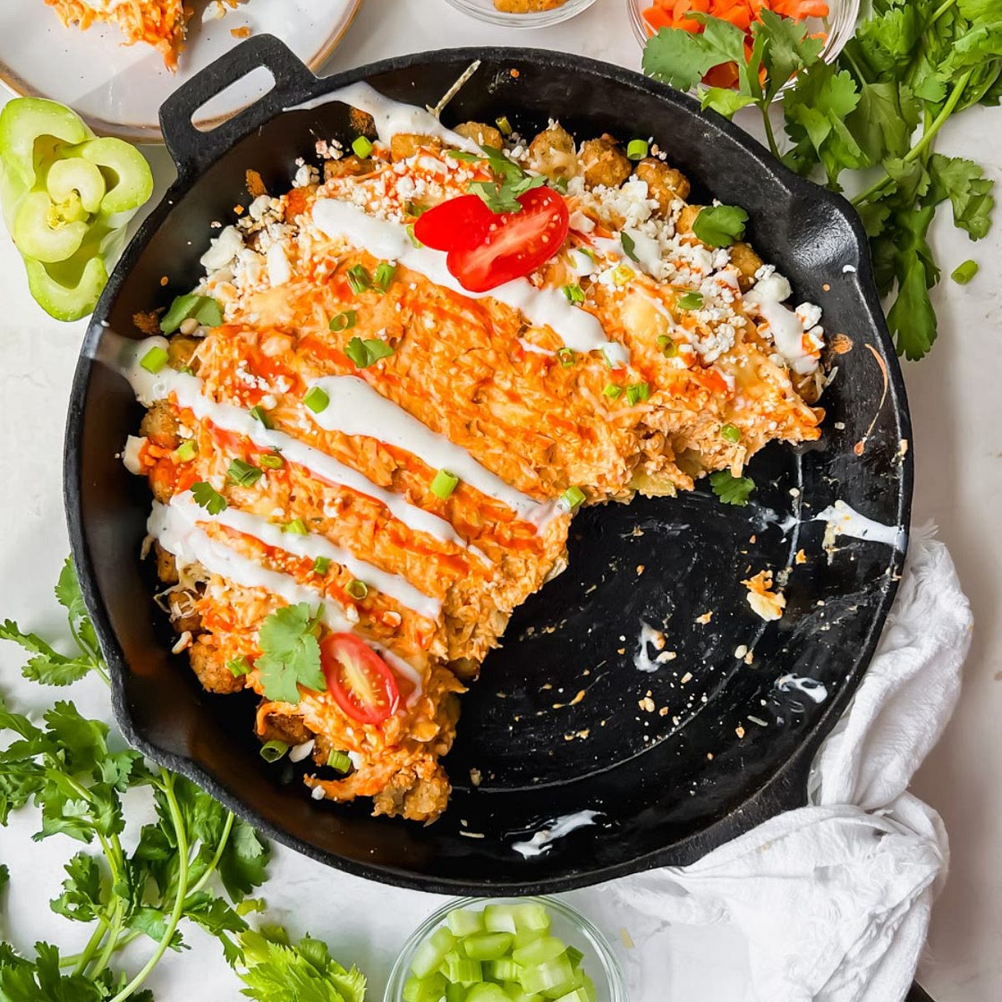 Buffalo Chicken Totchos