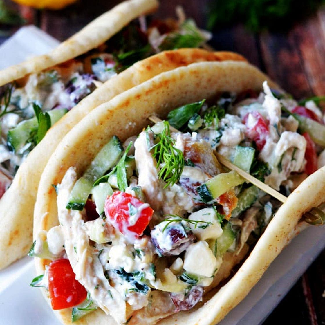 Easy Greek Tzatziki Chicken Salad
