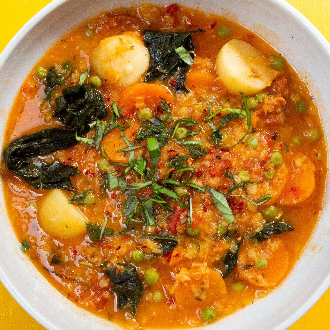 One Pot Chorizo and Lentil Soup