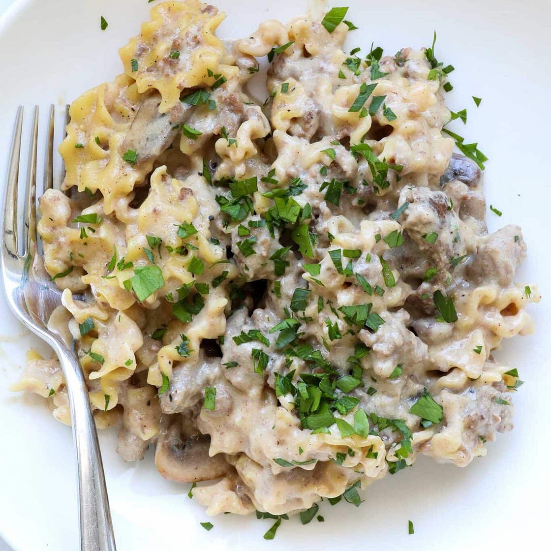 Beef Stroganoff - Hamburger Helper Style