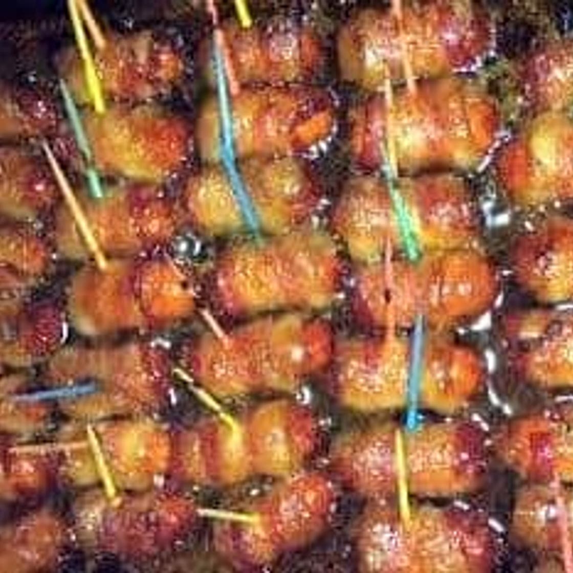 Bacon Wrapped Smokies with Brown Sugar