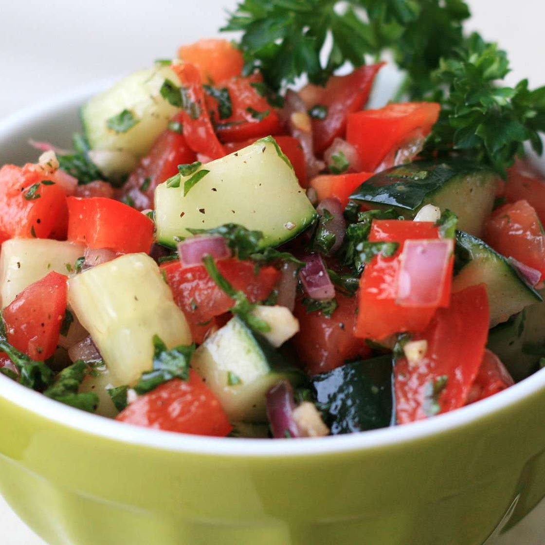 Israeli Tomato and Cucumber Salad