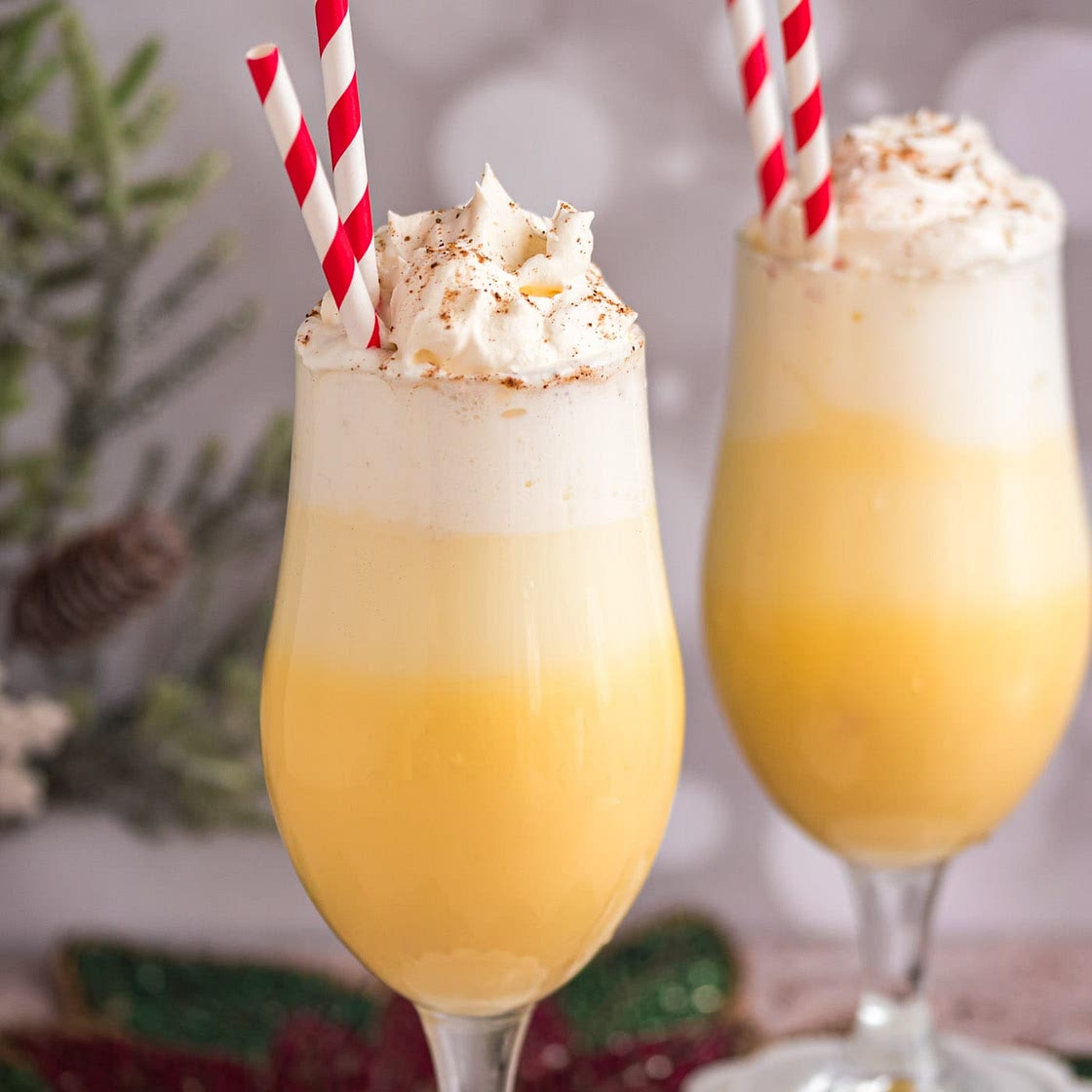 Eggnog Ice Cream Floats