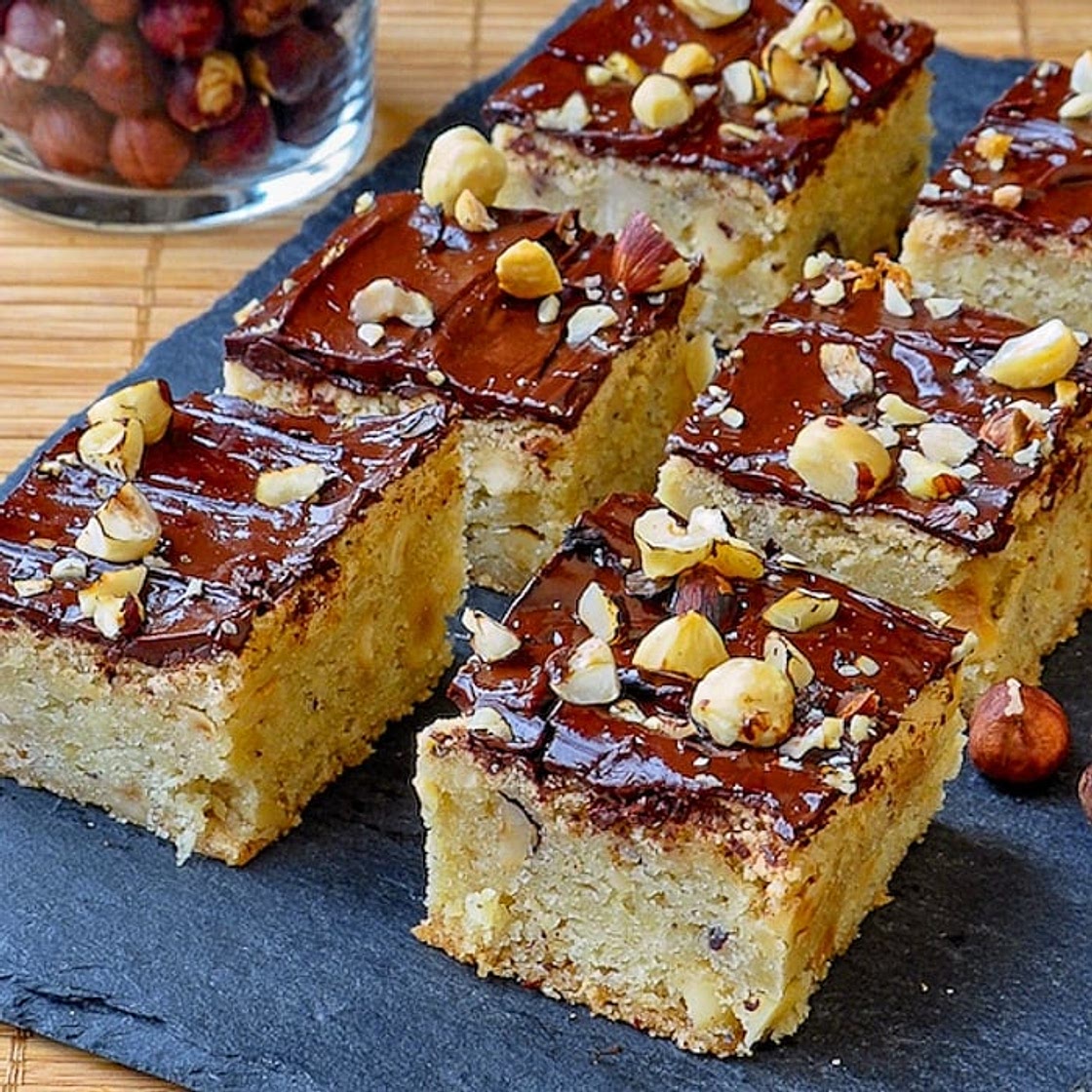 Soft and Chewy Hazelnut Bars