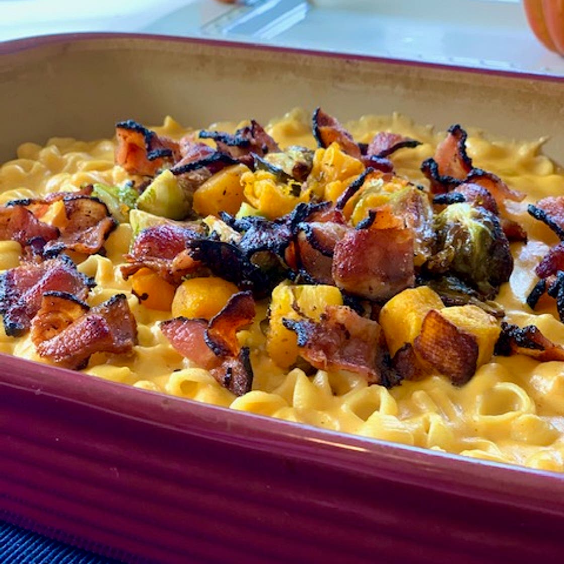 Pumpkin Bacon Mac and Cheese