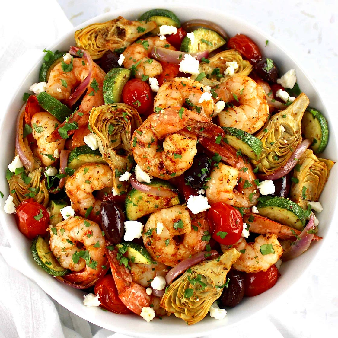 Mediterranean Sheet Pan Shrimp