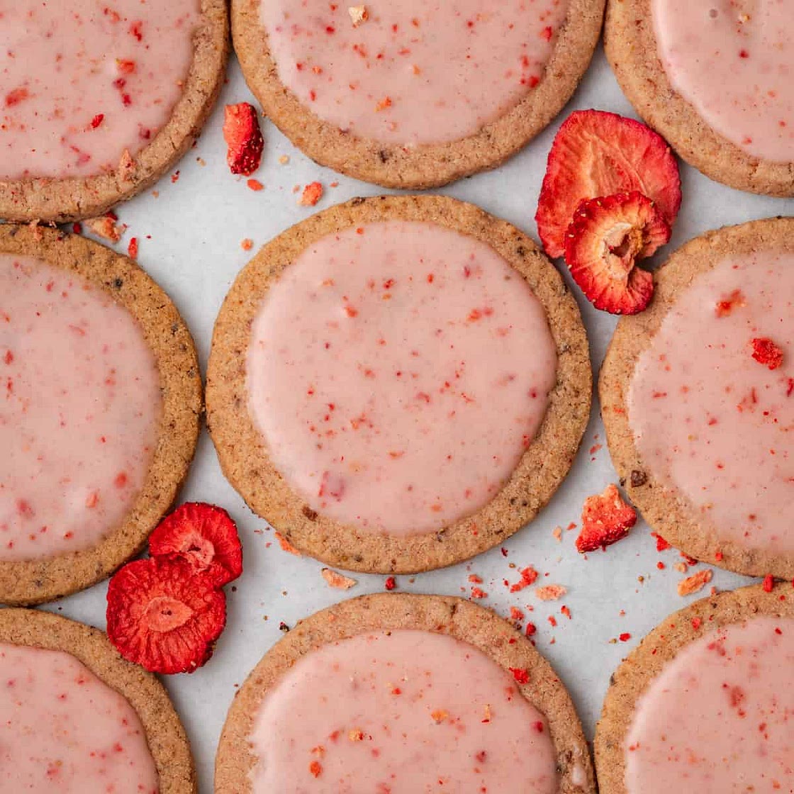 Strawberry Shortbread Cookies