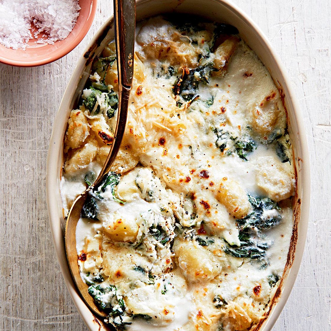 Cheesy Baked Gnocchi with Kale