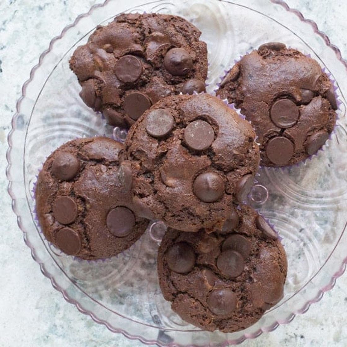 Low FODMAP Double Chocolate Chip Muffins