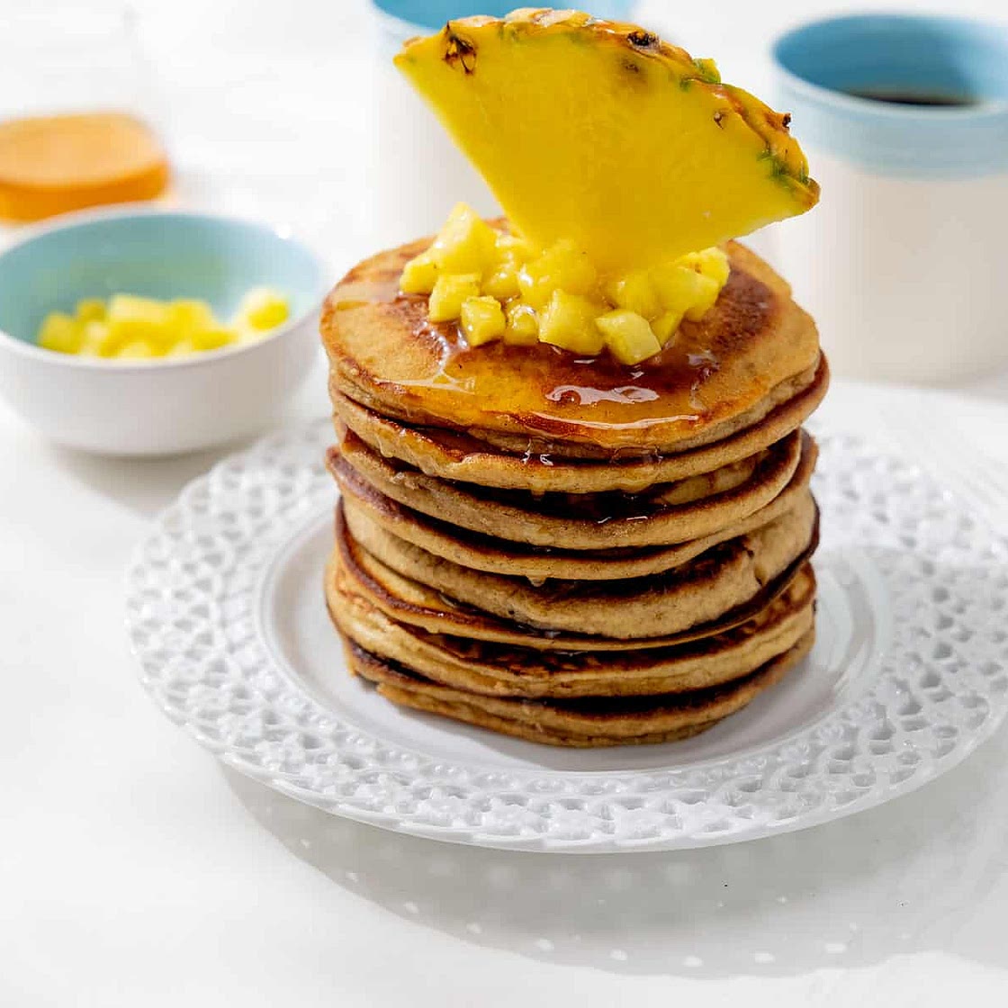 Whole Wheat and Banana Sugar-Free Pancakes |+Video|