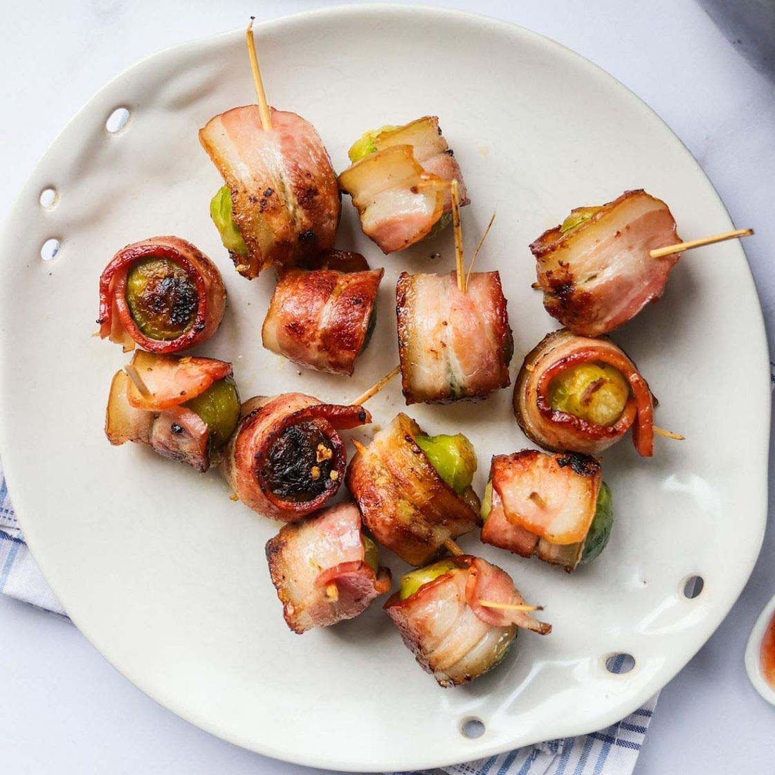 Air Fryer Bacon Wrapped Brussels Sprouts