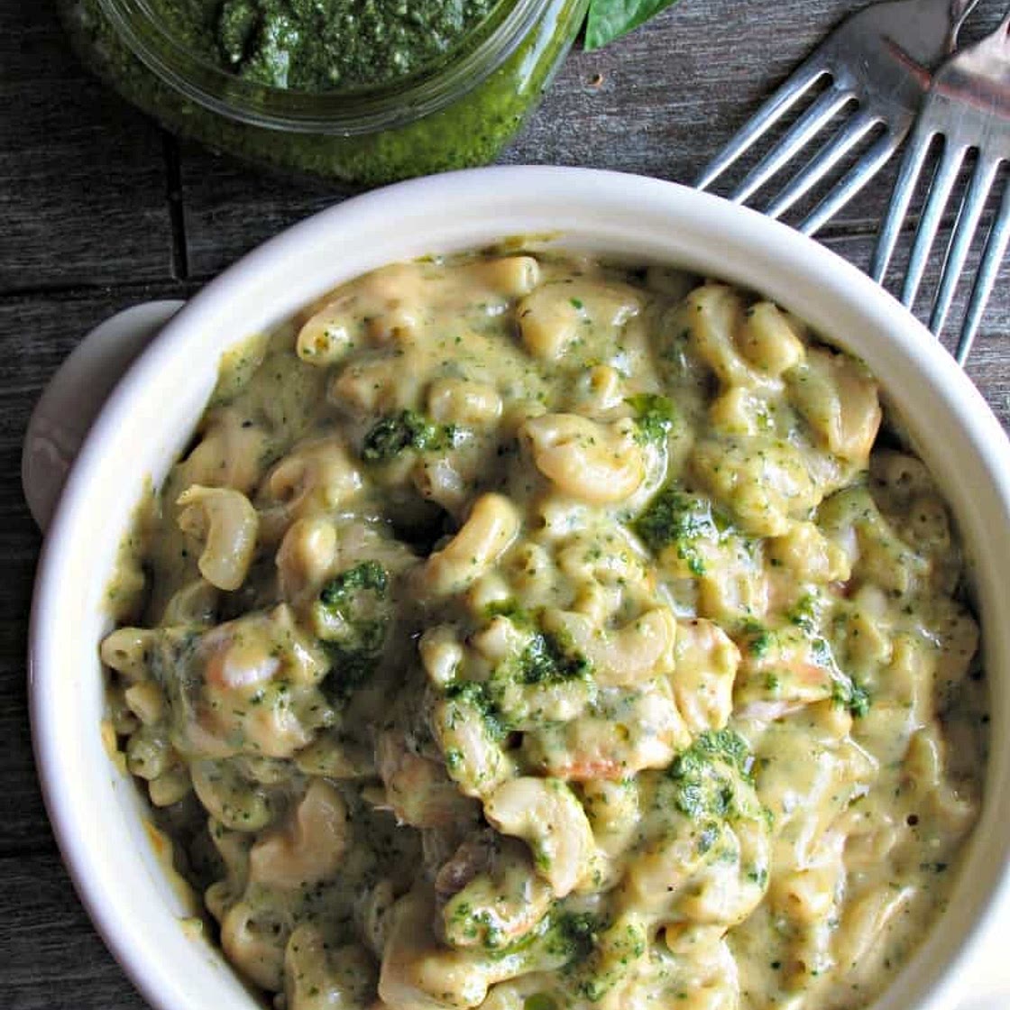 Chicken Pesto Mac and Cheese