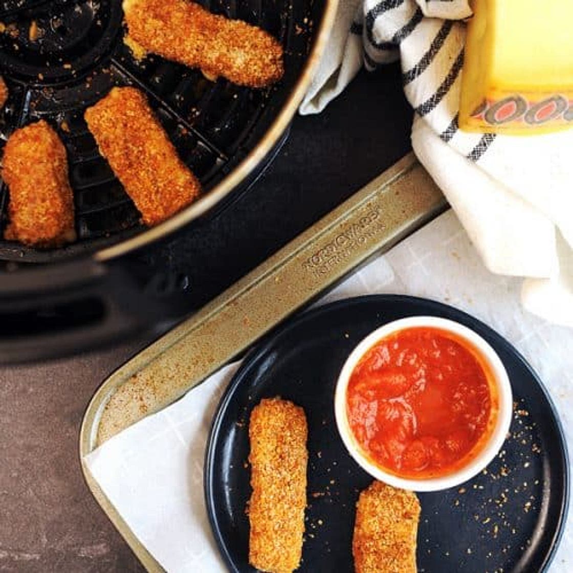 Keto Air Fryer Cheese Sticks