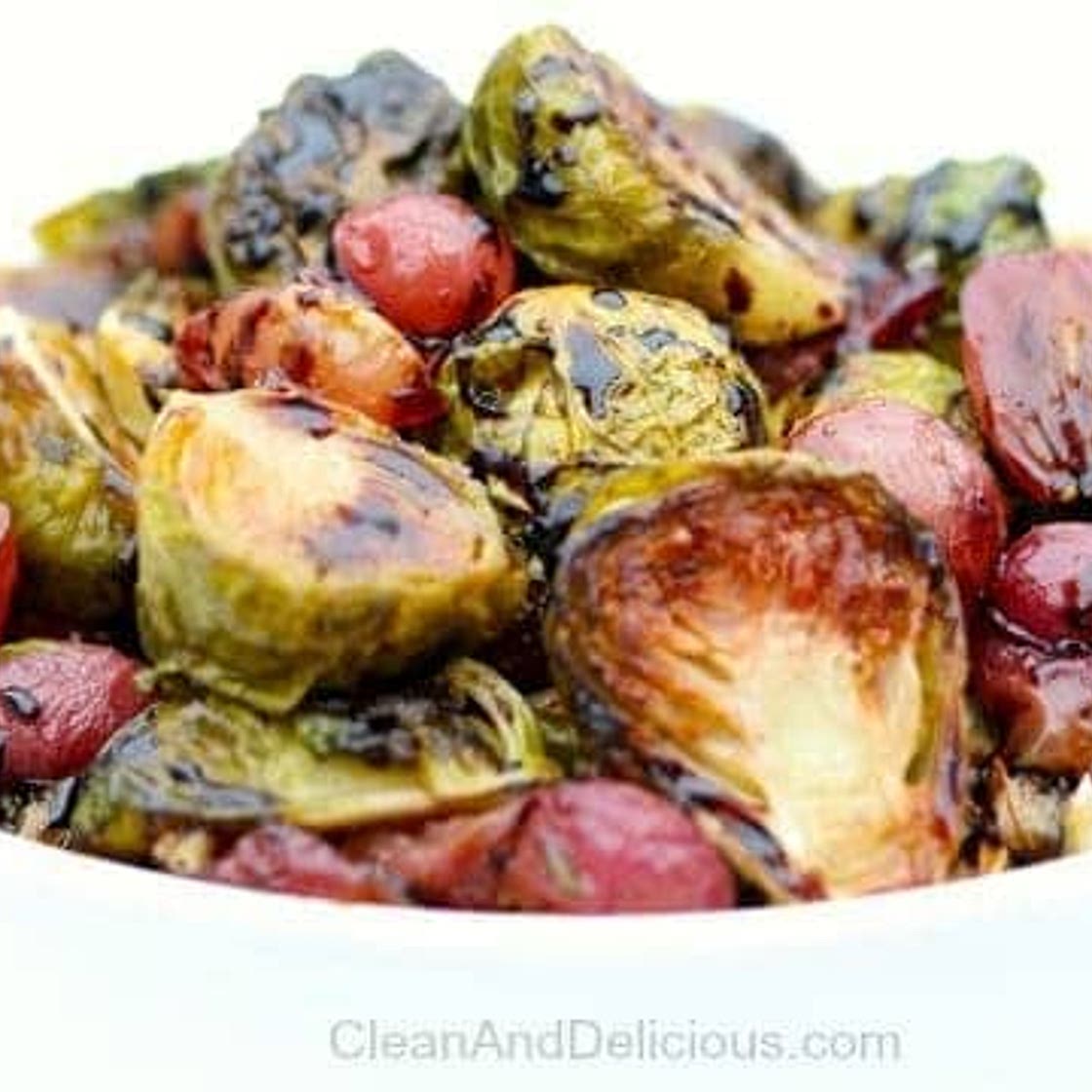 Roasted Brussels Sprouts And Grapes