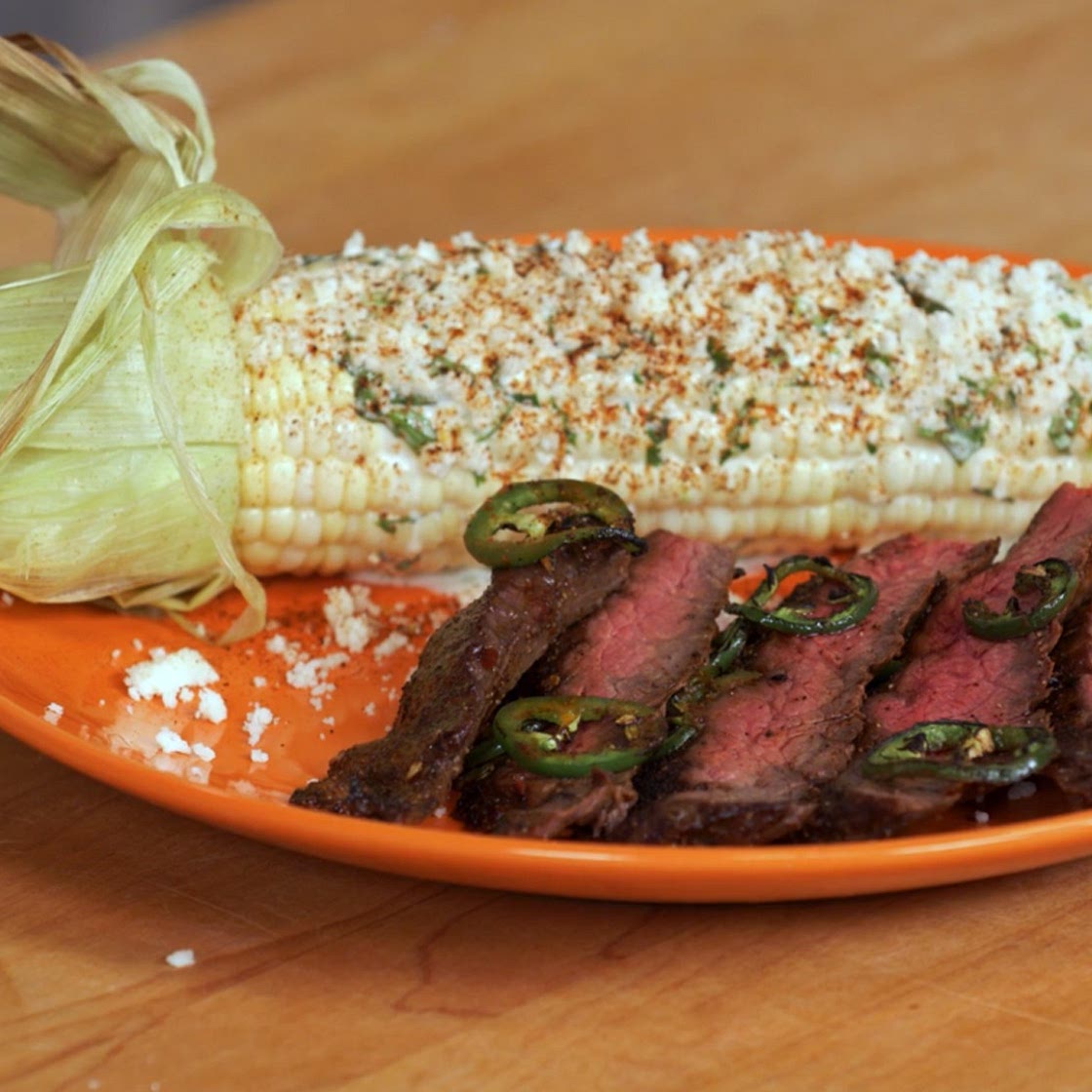 Carne Asada with Mexican Corn