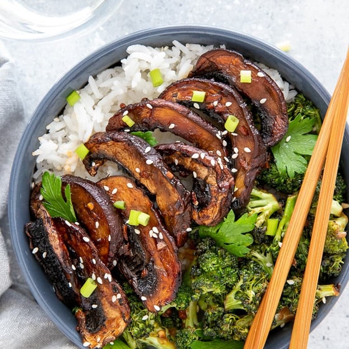 Teriyaki Mushroom Rice Bowls