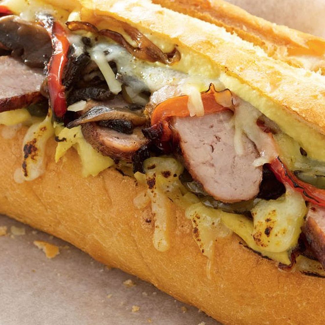 BBQ sausage rolls with balsamic onions