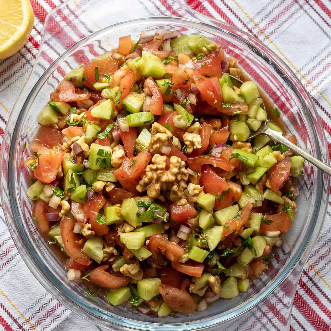 Gavurdagi Salatasi (Turkish Tomato Walnut Salad)