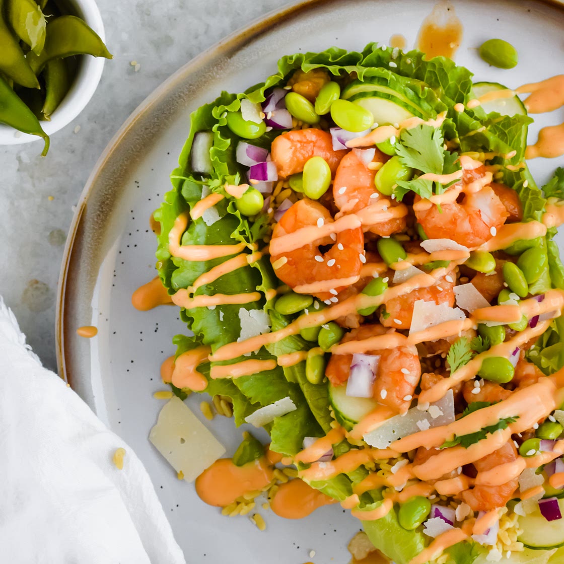Honey Teriyaki Shrimp Lettuce Wraps