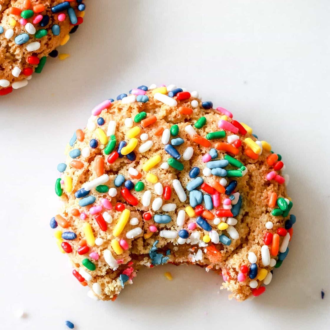 Chewy Cashew Butter Sprinkle Cookies