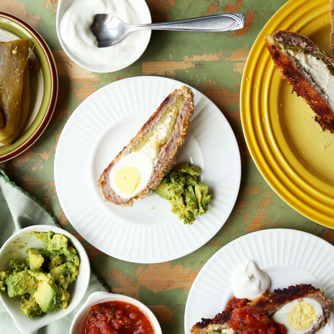 Southwest Scotch Egg Rellenos