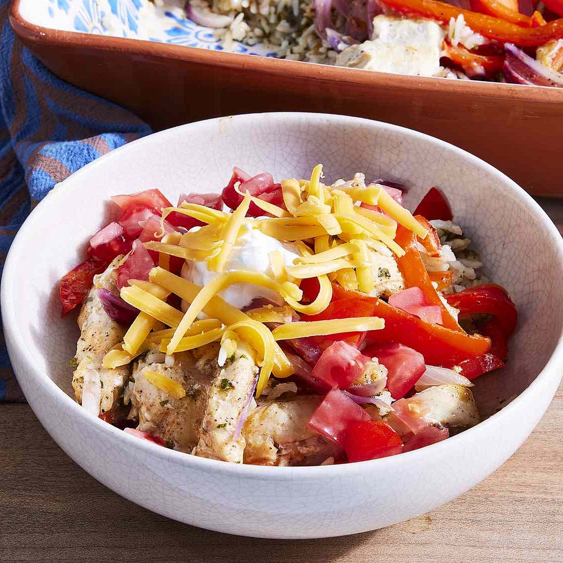 Chicken Fajita Rice Casserole