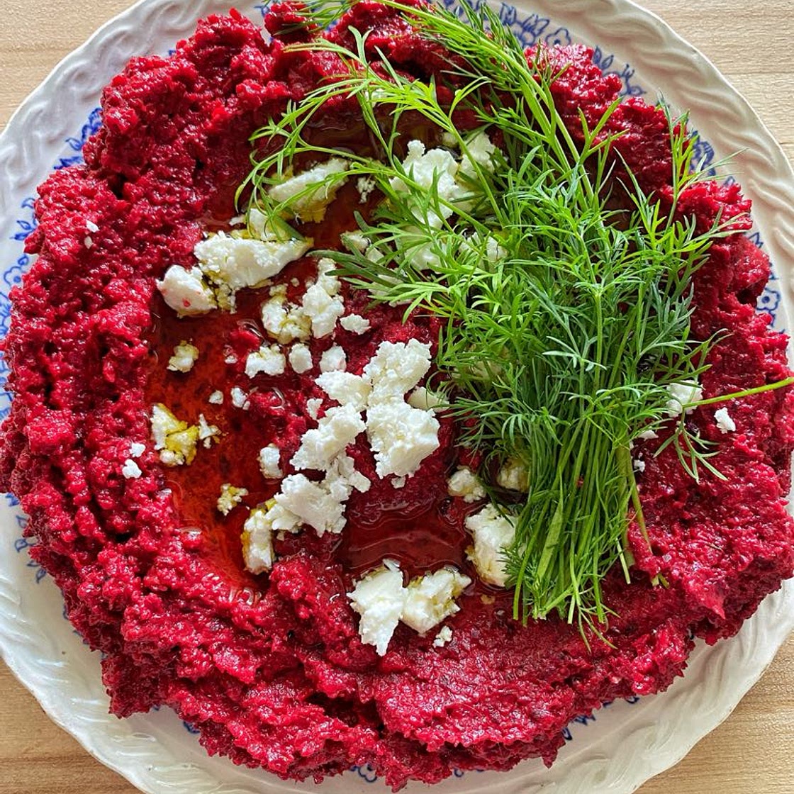 Roasted Beetroot Feta Dip