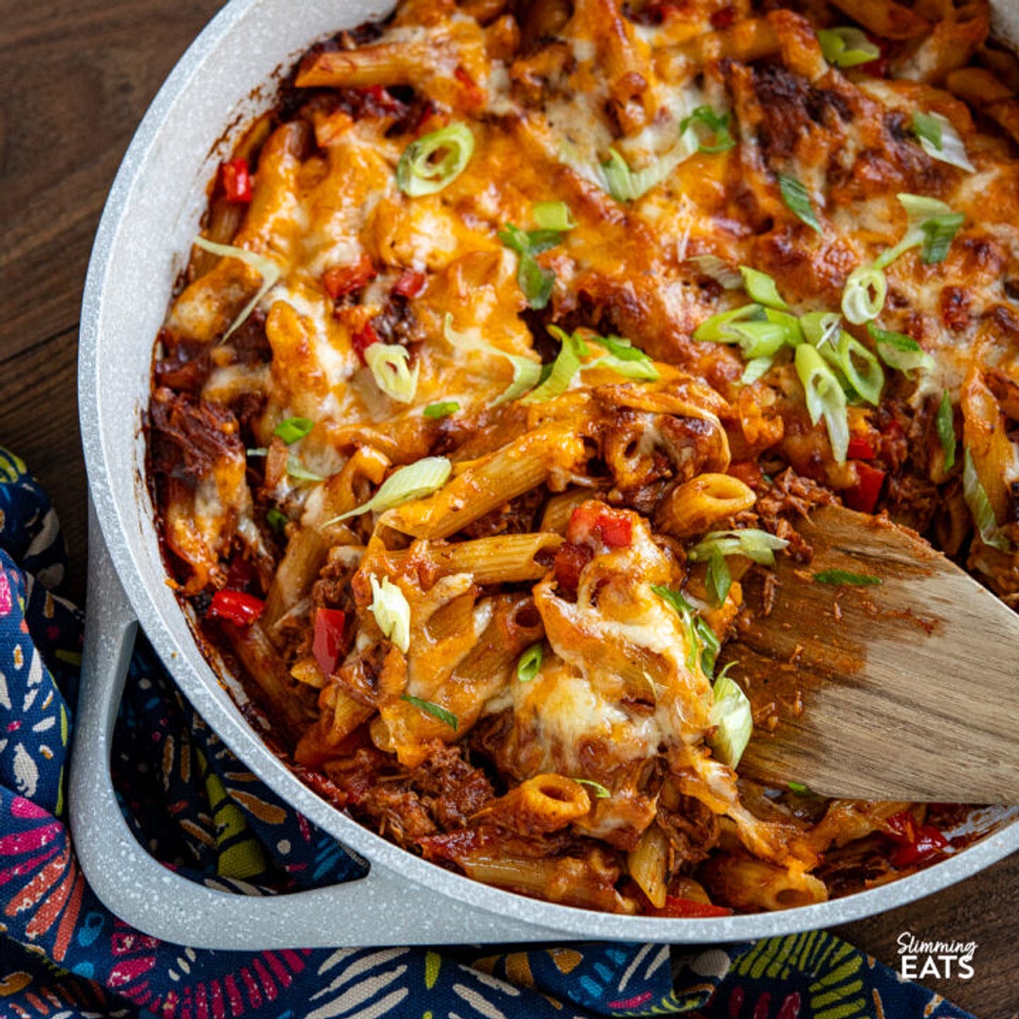 Pulled Pork Pasta Bake