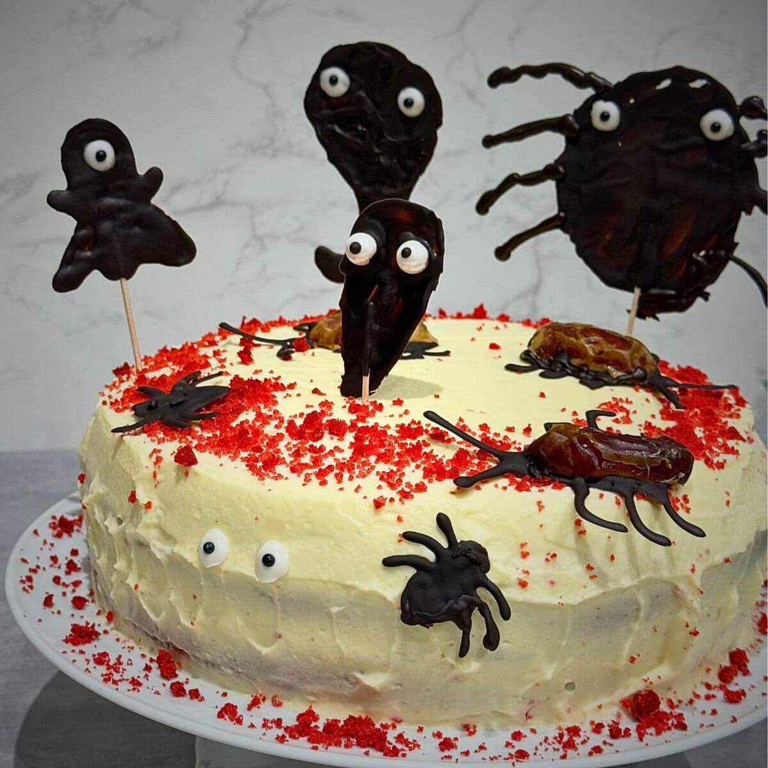 Red Velvet Cake: Date Roaches and Googly-Eyed Ghosts