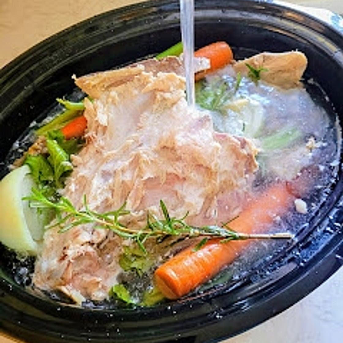 Slow Cooker Turkey Carcass Broth