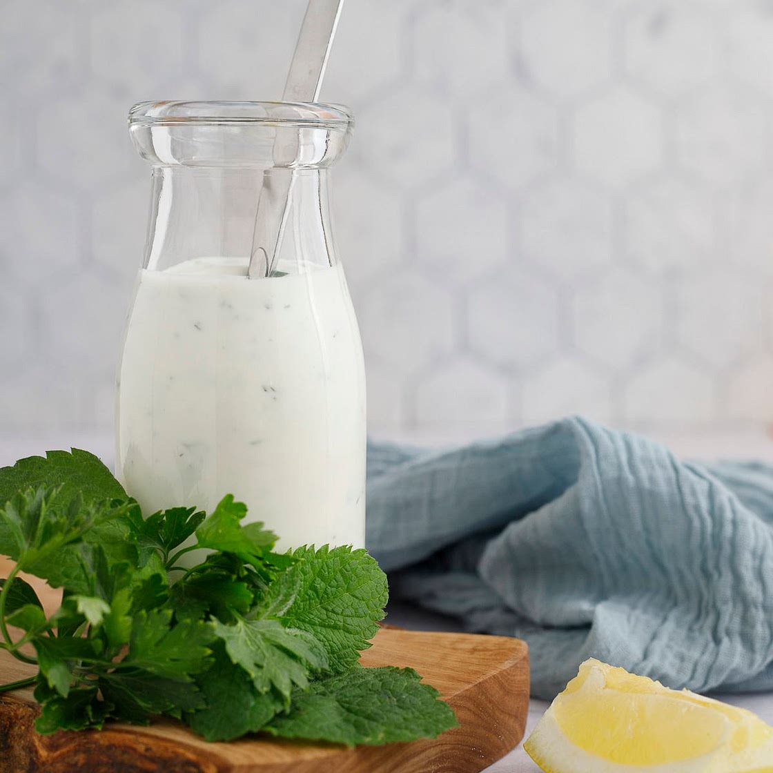 Lemon Herb Yogurt Sauce for Chicken, Fish, or Vegetables
