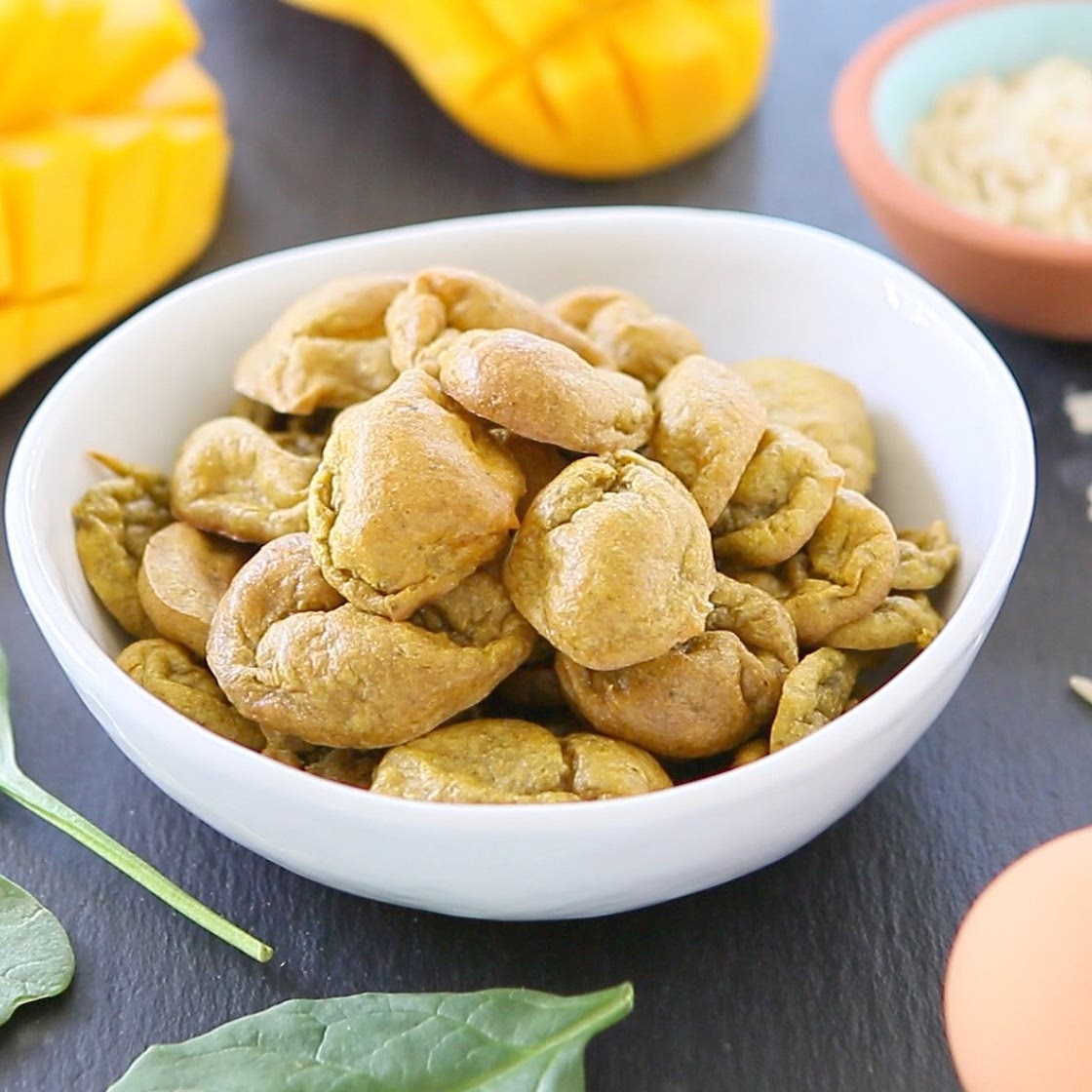 Mango Spinach Baby Puffs Recipe +6M