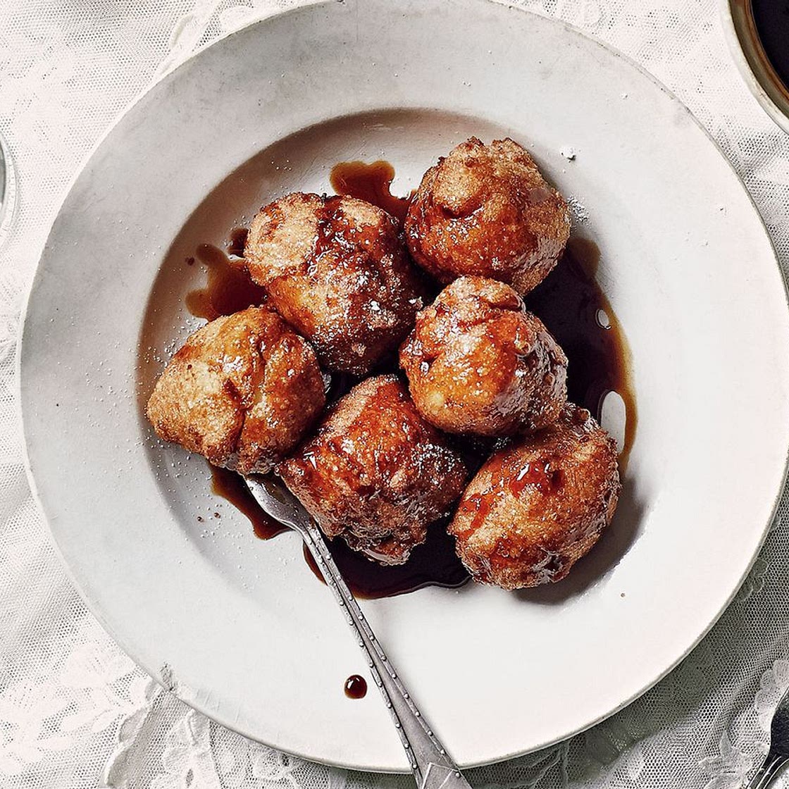 Jamie Oliver's doughnuts in anise caramel