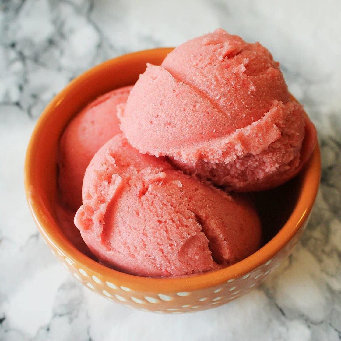 Strawberry Banana Sorbet Recipe