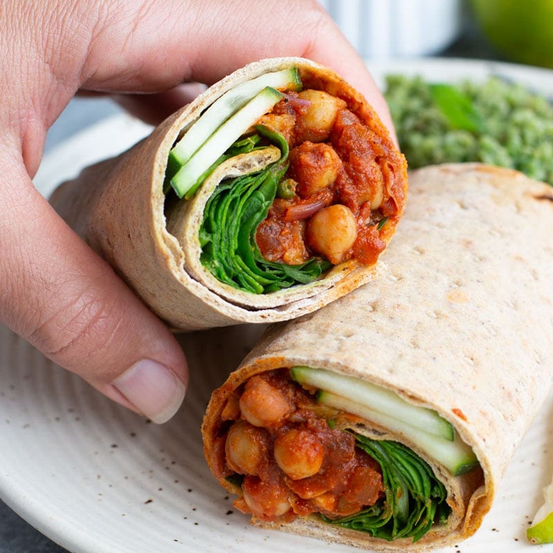 Smoky Chickpea Lavash Wrap