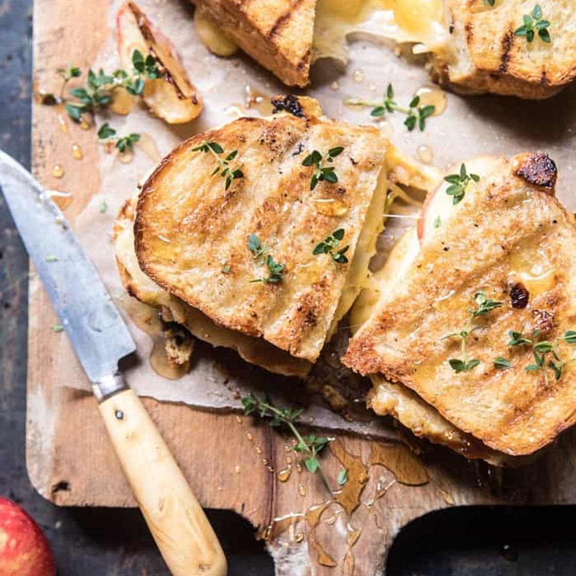 Honey Apple Cheddar and Bacon Panini