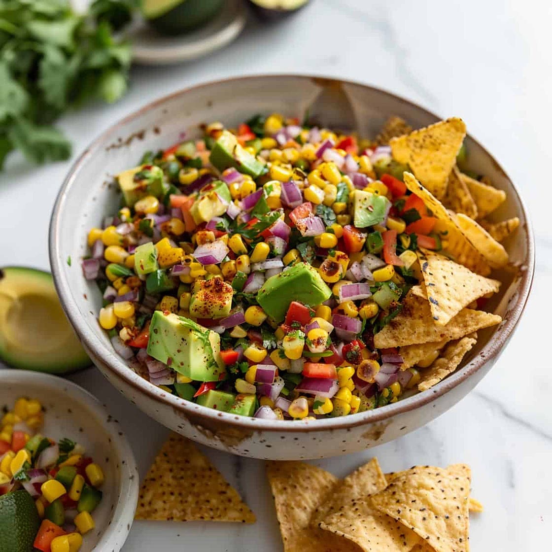Roasted Corn Avocado Salsa