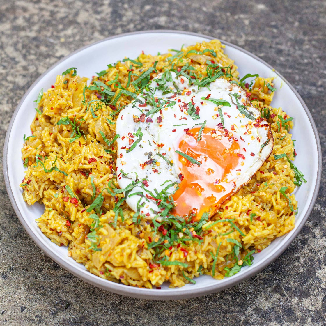 Butter Curried Rice and Egg
