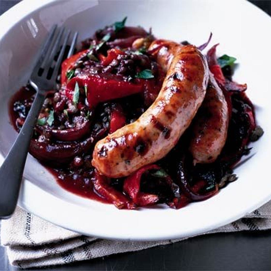 Sausage & lentil one-pot