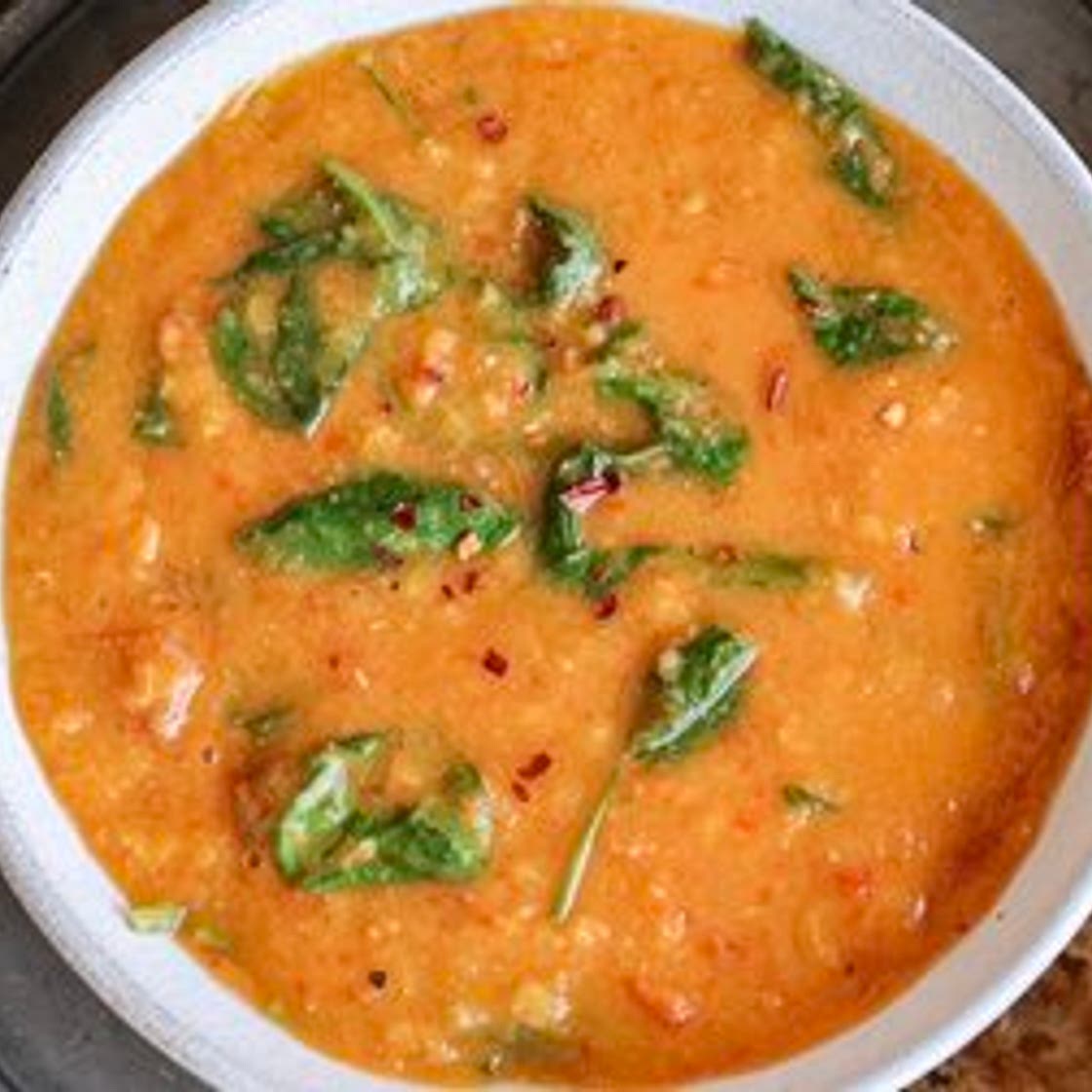 Red Lentil & Spinach Soup