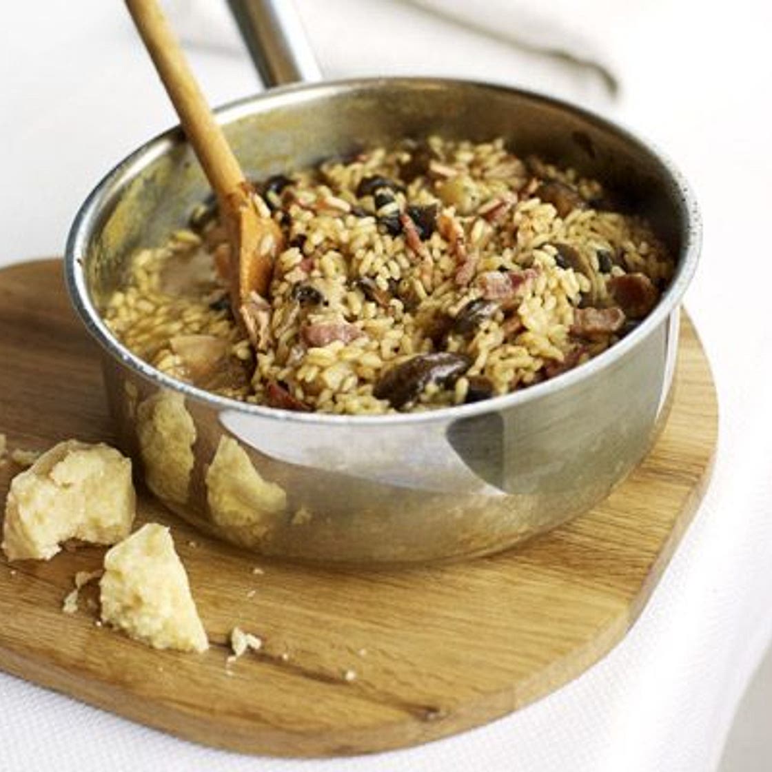 Bacon & mushroom risotto