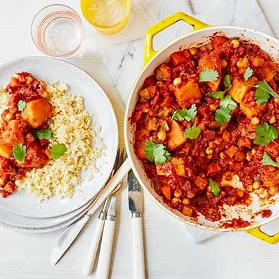 Butternut squash & chickpea tagine