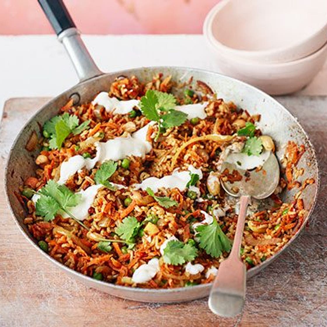 Carrot biryani