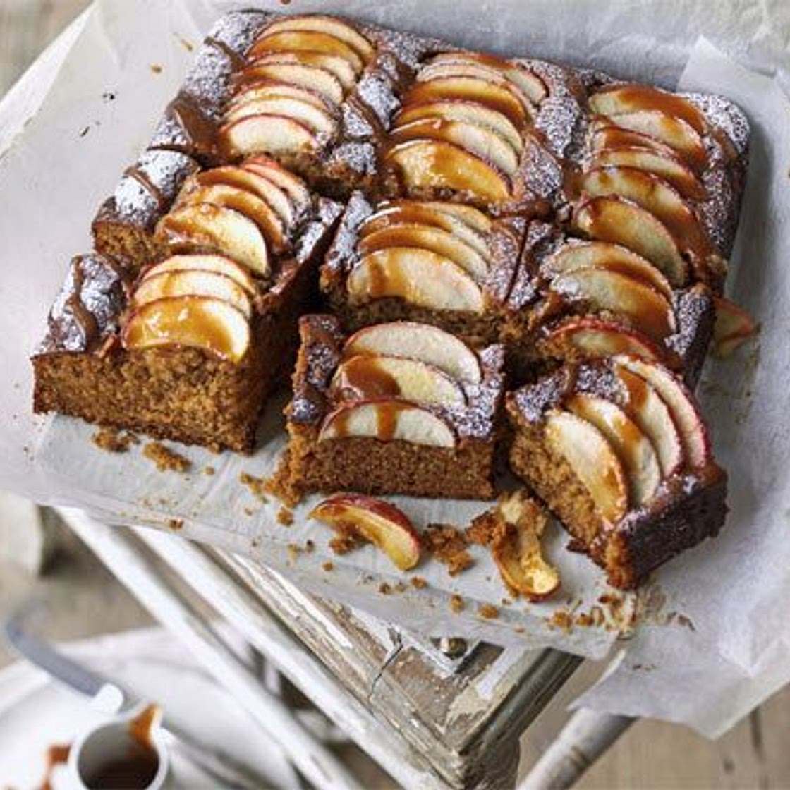 Spiced toffee apple cake
