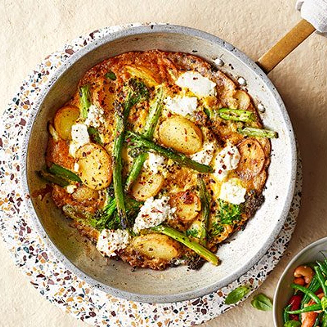 Ricotta, broccoli, & new potato frittata